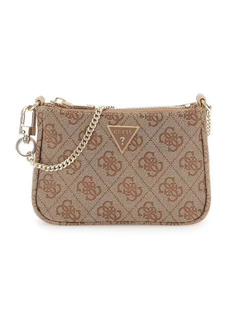 Портмоне от еко кожа с принт и презрамка с верижка