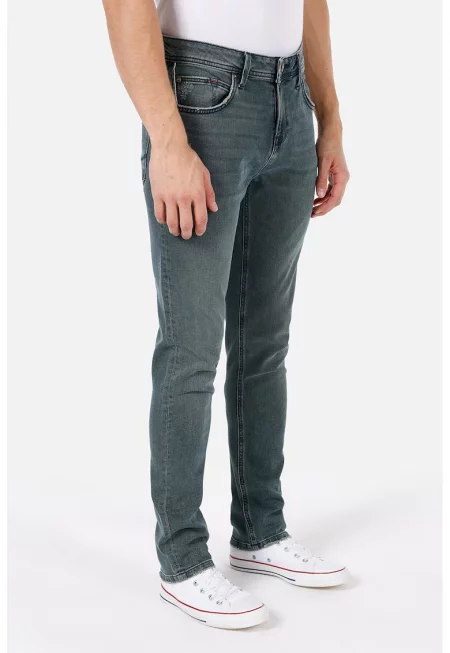 Прави дънки с 5 джоба - Син