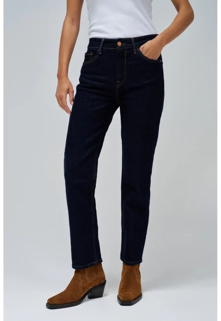 Скъсени слим дънки - Ултрамарин синьо