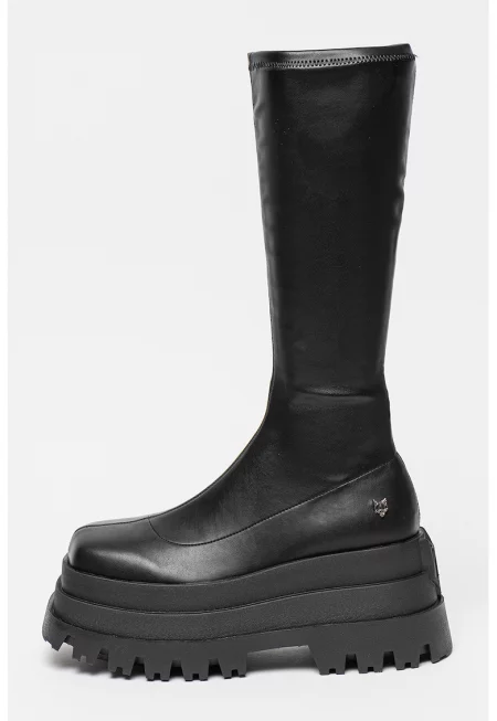 Скосени ботуши Sin - Черен