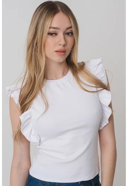 Слим блуза с памук