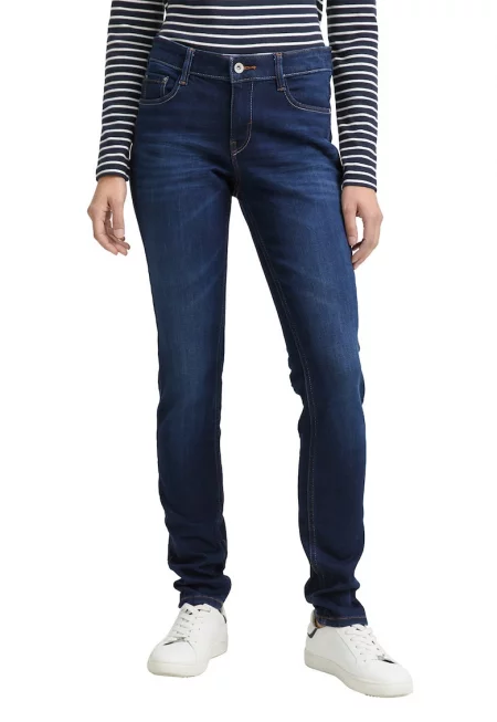 Слим дънки със средна талия