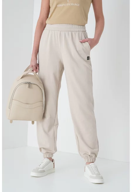 Спортен панталон със средна талия - Бежов