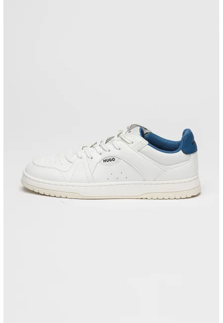 Спортни обувки Hadrian от еко кожа с лого - Бял