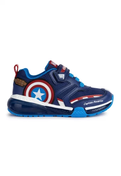 Спортни обувки с щампа на Captain America и велкро
