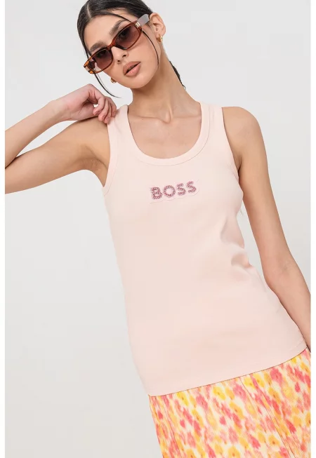 Танк топ с лого - Праскова