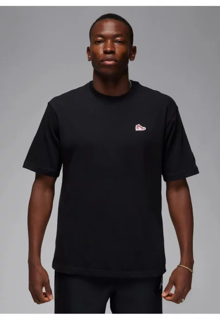 Тениска  MJ Brand Snkr Ptch Ss Crew - Черен