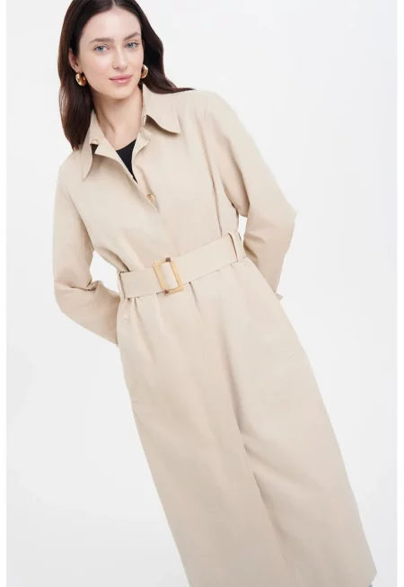 Тренч със скосени джобове