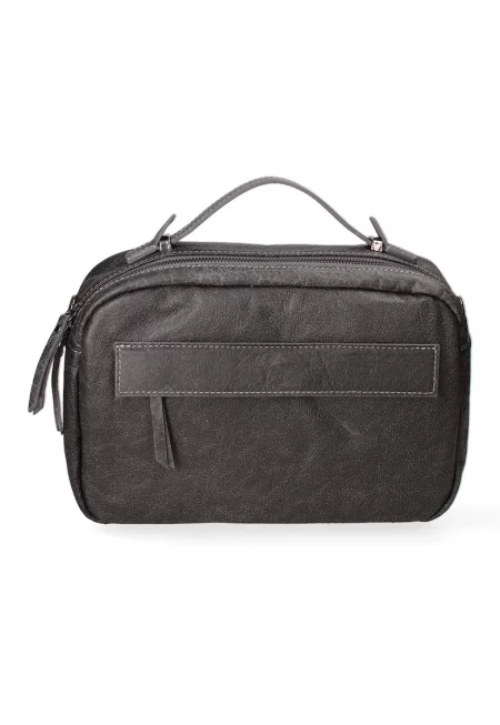 Унисекс кожена чанта със захабен ефект