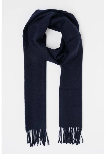 Унисекс вълнен шал с ресни