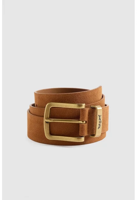 Велурен колан с метална тока