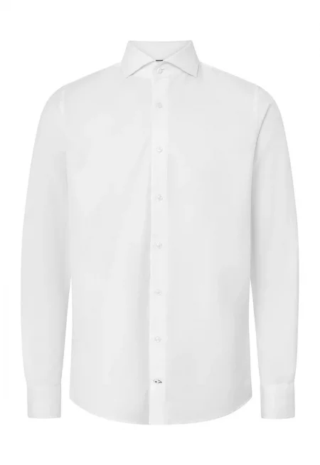 Вталена риза с дълъг ръкав JP2 - Бял