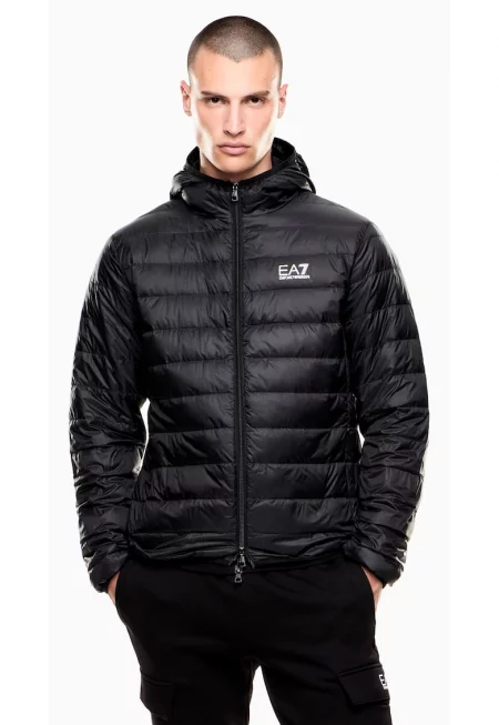 Яке  EA7 Core Identity Packable Down Hood 62527 - Черен