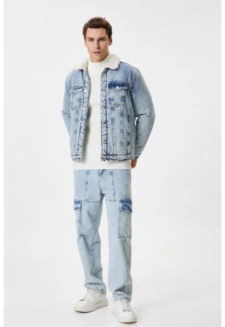 Яке от деним с пухена вата