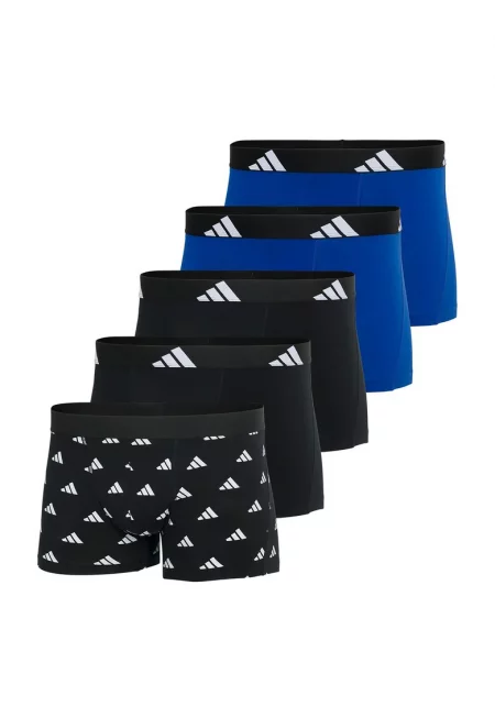 Боксерки с лого на талията - 5 чифта - Бял/Черен/Син