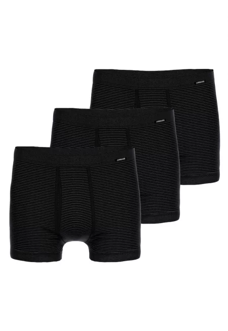 Боксерки с памук - 3 чифта - Антрацитно сиво