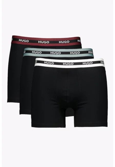 Боксерки с памук с лого на талията - 3 чифта - Черен/Избеляло черно