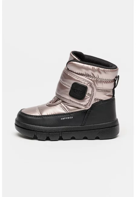 Боти с метален ефект и велкро