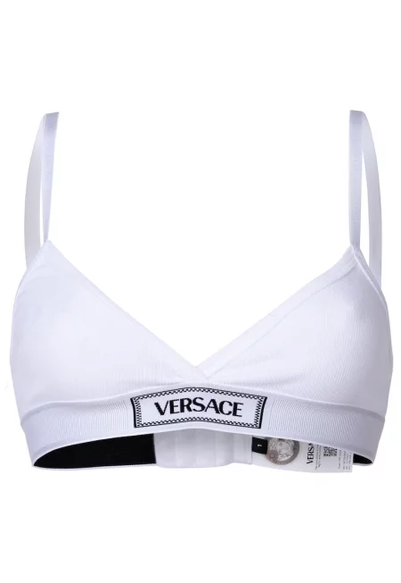 Бюстие с памук - Бял