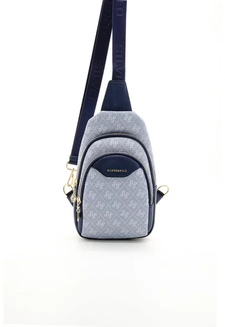 Чанта crossbody с лого - Син