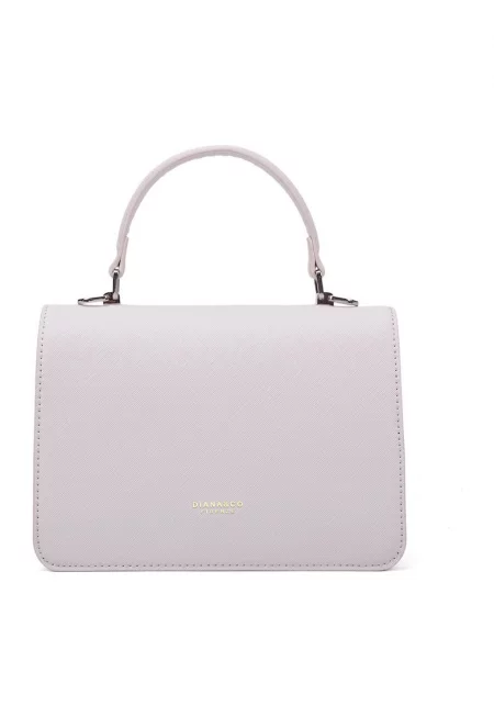 Чанта през рамо от еко кожа с лого - Лилав