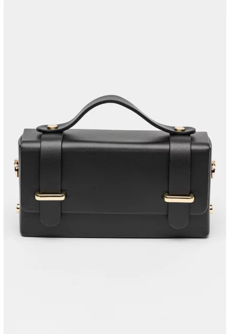 Чанта през рамо с метални детайли