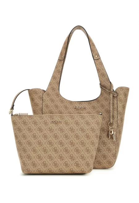 Чанта с отделящо се отделение и монограм