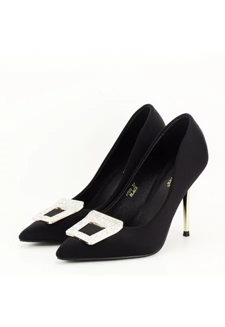 Черни обувки с брошка 1700 02 11261