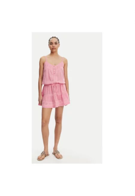 Дамска лятна рокля  KELLY - Памук - Розов