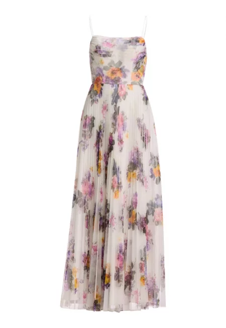 Дамска рокля  5AJ020HK - Полиестер - Екрю