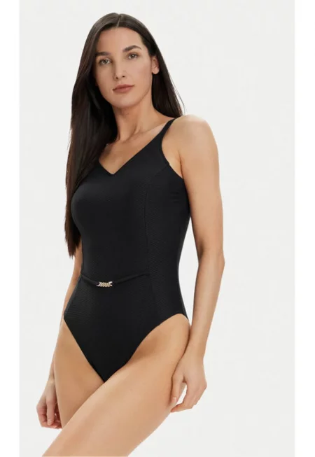 Дамски бански костюм -  303690328 - Полиамид - Черен - Черен