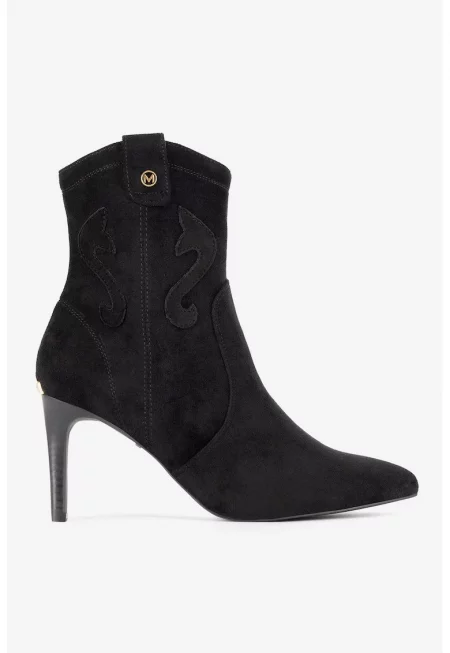 Дамски ботуши  5905588894667 - Велур - Черен