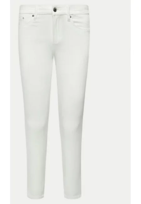 Дамски дънки -  303565657 - Памук/Вискоза - Бял - Бял