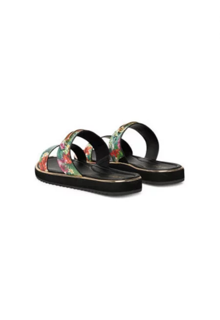 Дамски джапанки - 13966844 -  Екокожа - Многоцветен
