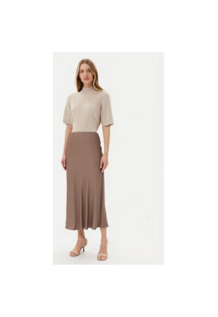 Дамски пуловер  BBW4521 - Вискоза/Полиамид - Бежов