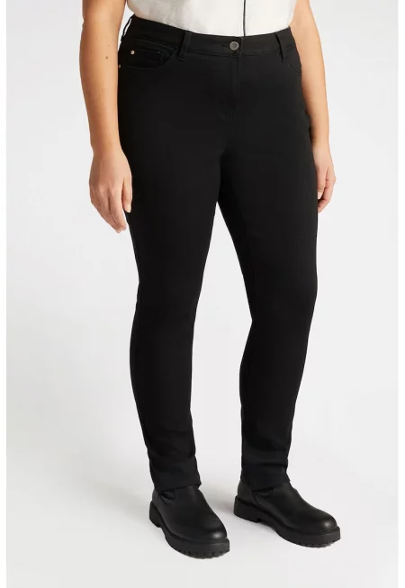 Дънки с памук с 5 джоба - Черен