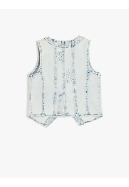 Дънков елек без закопчаване