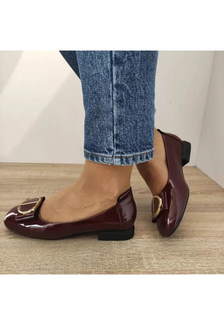 Елегантни дамски обувки  Tp377 - Лак - Черен