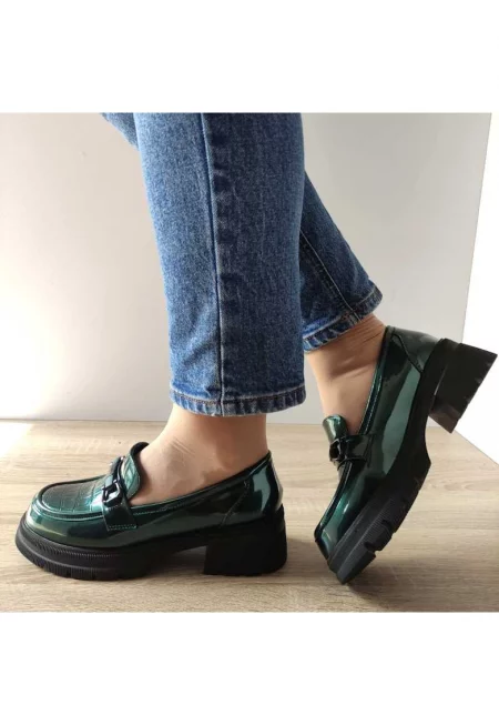 Ежедневни дамски обувки  Tp6830-1 Green Lacquer - Зелено - Зелен