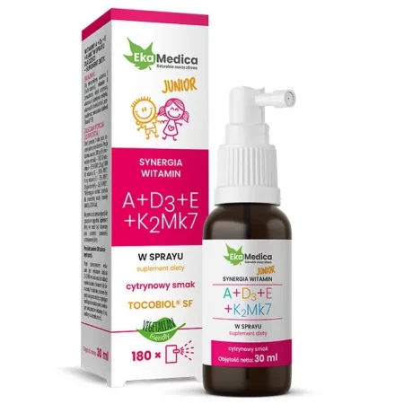 Грижа за костите - Витамини А + D3 + E + K2, 30 ml, орален спрей, 180 дози