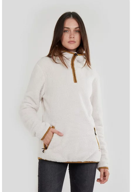 Худи Olivia Pile Fuzzi с къс цип