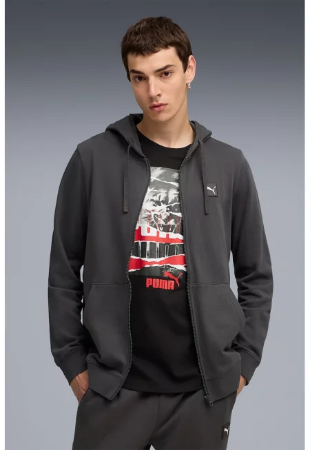 Худи с памук и цип