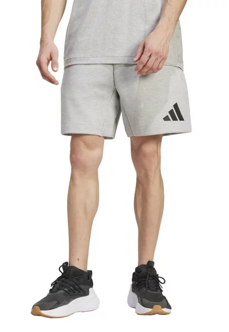 Къс панталон Z.N.E. с регулируема талия - Светлосив меланж