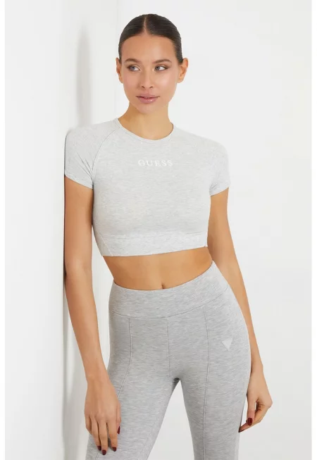 Къса фитнес тениска Aline с лого