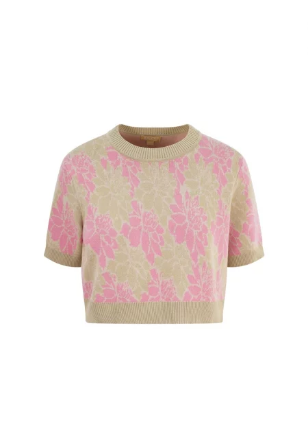 Къса флорална тениска