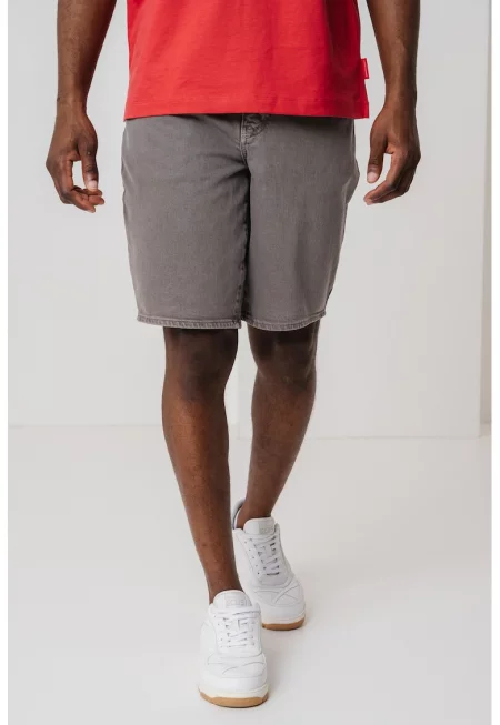 Къси слим дънки - Сив