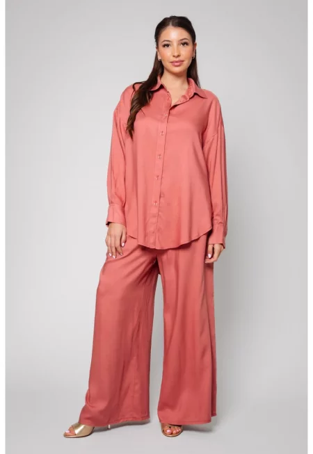 Комплект Риза и дълъг панталон Gabrielle Powder Coral 14221