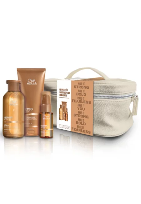 Комплект  Ultimate Smooth за суха и без блясък коса с анти-фриз ефект - Шампоан 250 мл - Балсам 200 мл - Серум масло за коса 30 мл
