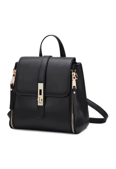 Конвертируема кожена раница Gabby100 - Черен