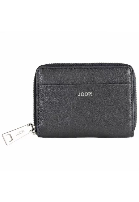 Кожен портфейл Lantea с цип - Тъмносин